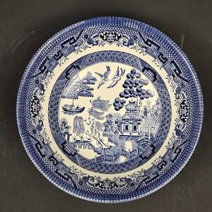 Churchill Blue Willow Soup Bowl Made in England Earthenware 6.5 Inch
